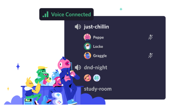 imagem de chamada de voz pelo discord